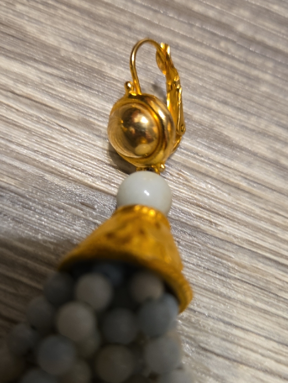 Kenneth Jay Lane Amazonite Tassel Earrings - Picture 3 of 5